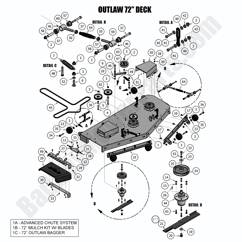 2018 Outlaw & Outlaw Extreme - 72" Deck Assembly